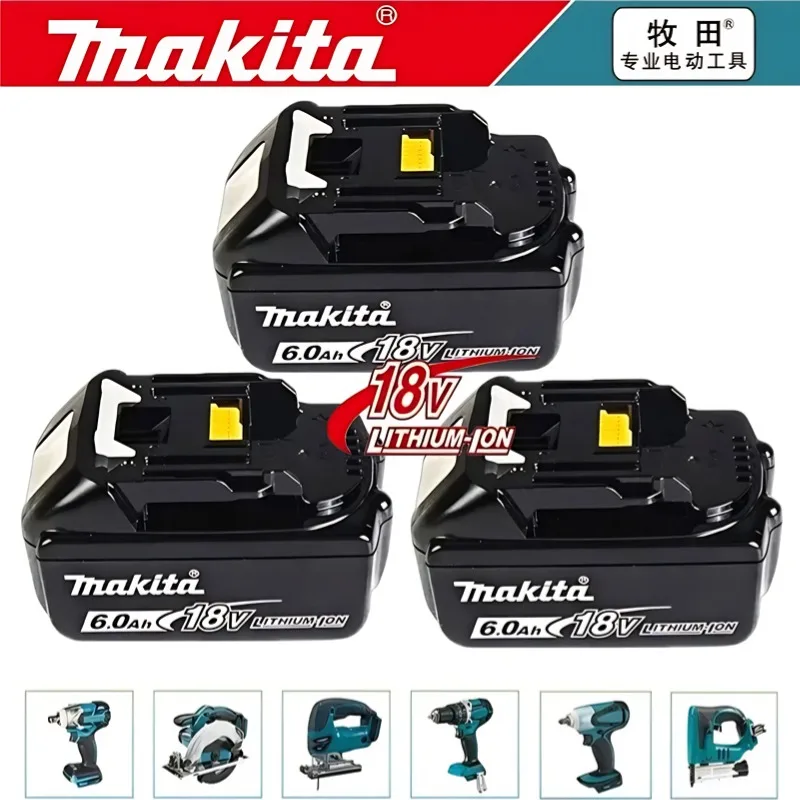 

【FAST DELIVERY】Makita-100% Original Power Tool Battery 6.0Ah 18V BL1830 BL1850 BL1840 BL1860 Replaceable LED Li-ion Battery