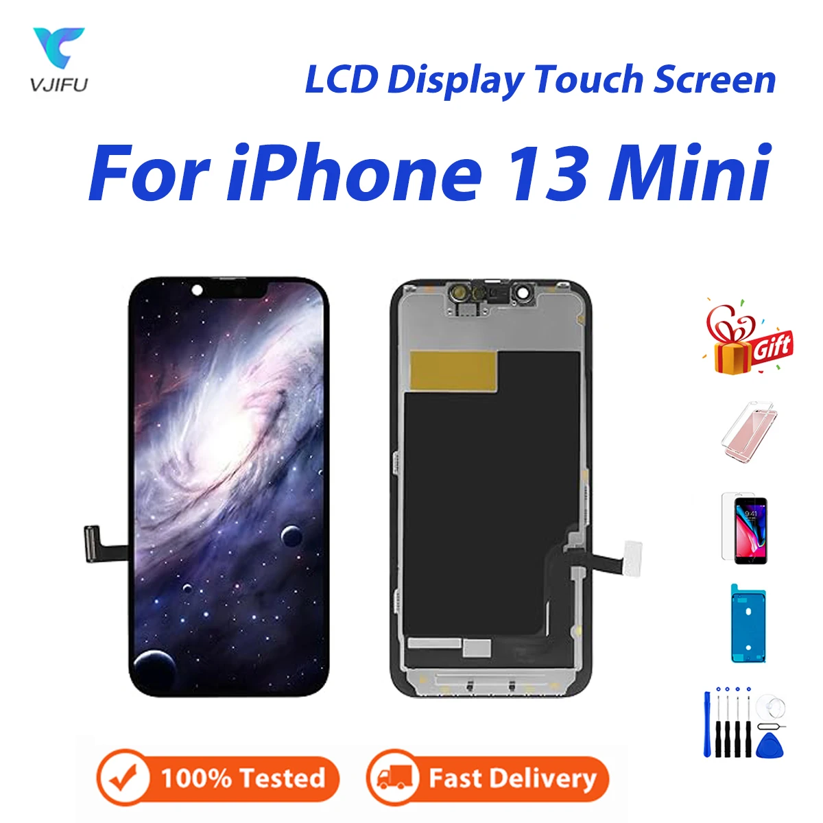 LCD Screen Replacement for iPhone 13 Mini Touch Screen Display Digitizer Frame Assembly 5.4 inch Panel Phone Repair Accessory