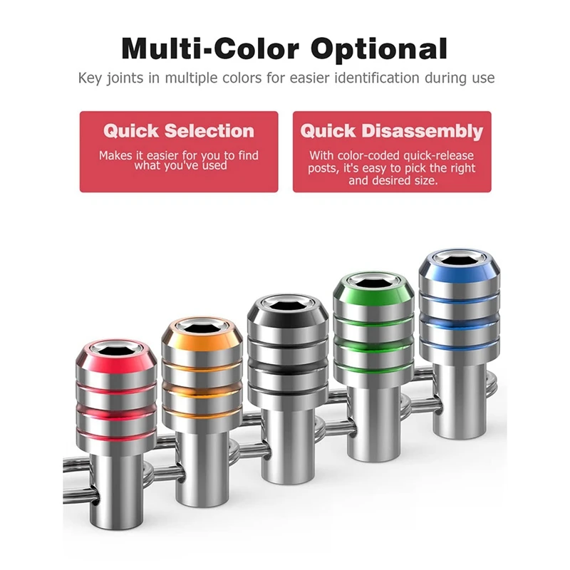 Bit Holder Keychain, 1/4 Hex Shank Impact Drill Bit Keychain Quick Change Connect Holder Drill Screw Adapter