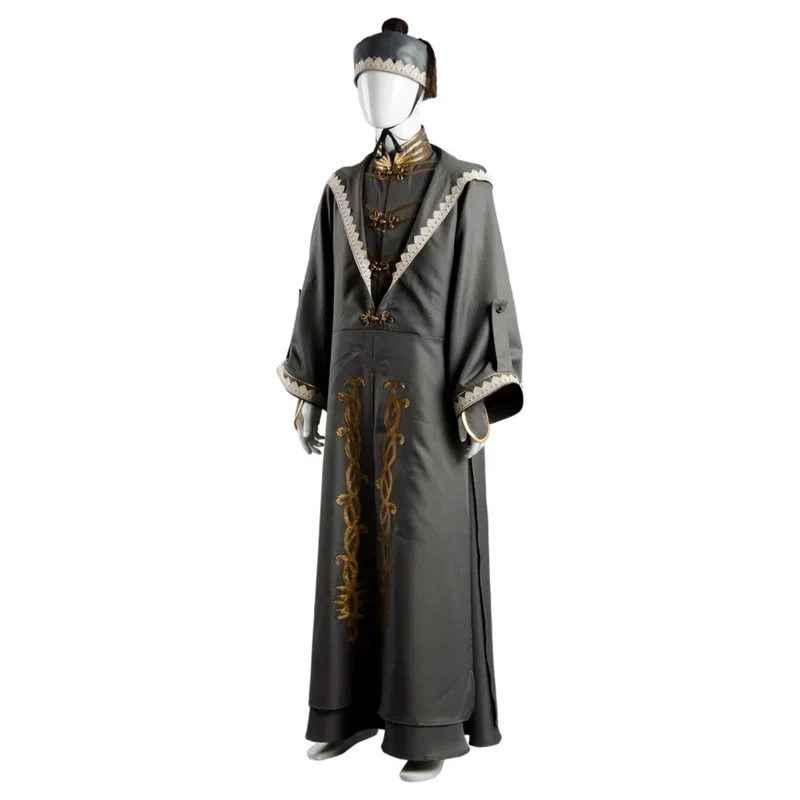 Dumbledore cosplay Adult Men Robe costume Halloween With Hat Wig Full Set