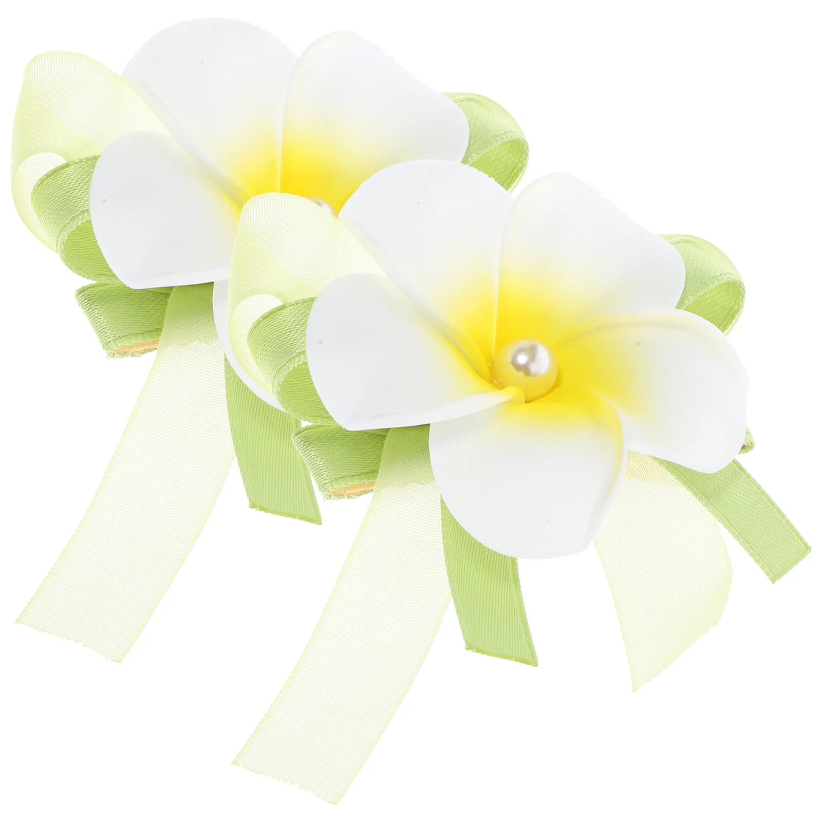 2Pcs Plumeria Hair Clips Cute Small Hair Accessories for Girls Women Vacations Work Plumeria Clips Kawaii Hairpin