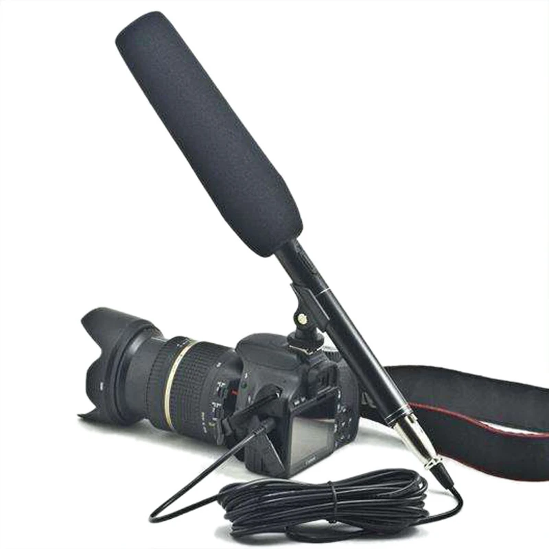 

Interview Microphone Professional Wired Condenser Mic Camera SLR Live TV Station