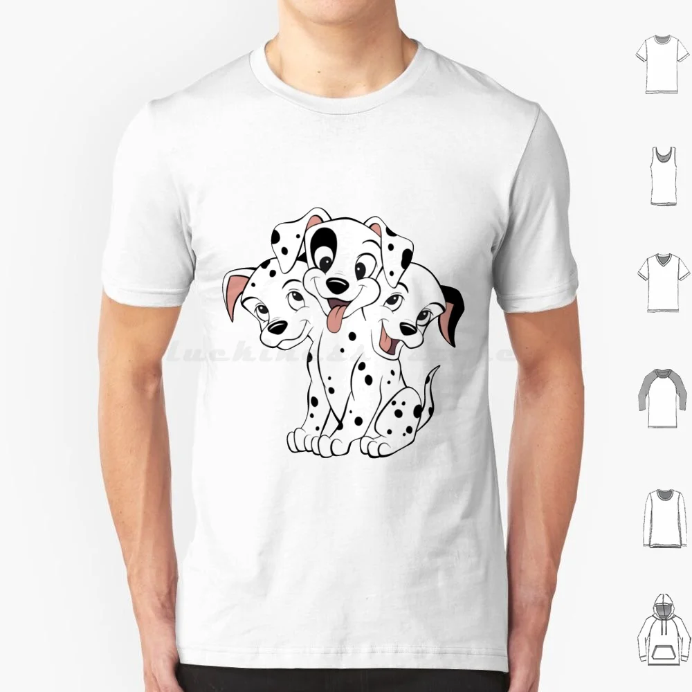 Cerberus T Shirt Cotton Men Women DIY Print Cerberus Three Headed Dog Puppies Puppy Dog Dogs Dalmatians Dalmatian 101 Funny