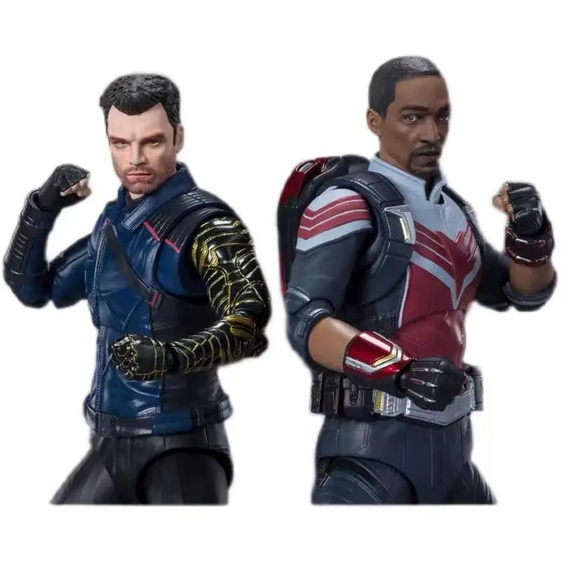 In Stock Original BANDAI S.H.Figuarts Falcon Bucky Barnes Winter Soldier Captain America Series Anime Figures Model Toys