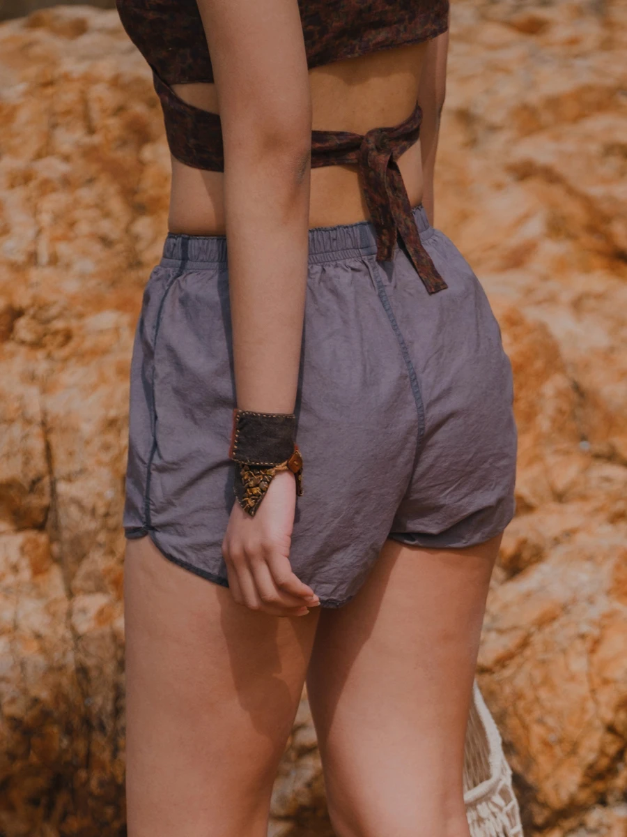 남산 인디고 고밀도 면 식물 염색 요가 팬츠 루즈핏 스트레이트 레그 라이즈 여름 캐주얼 팬츠 여성용