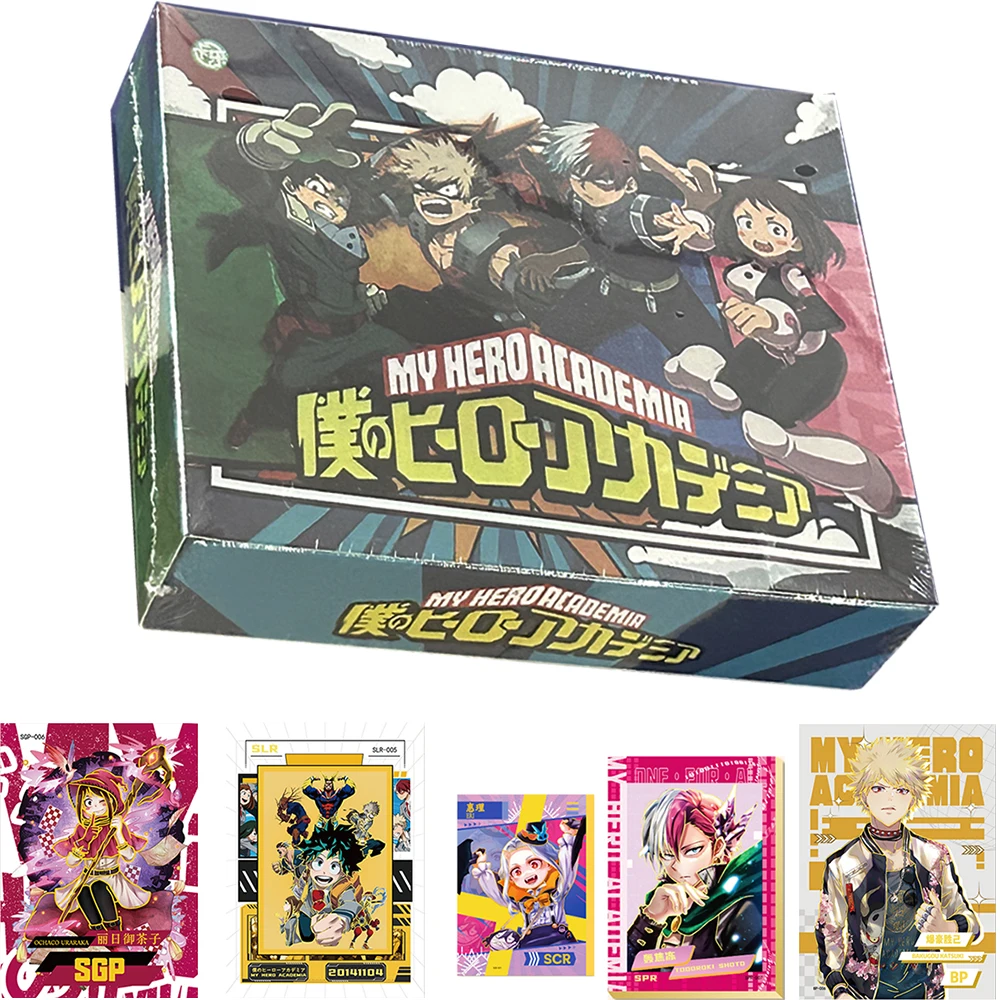 Cartas de colección de My Hero Academia Manga, tarjetas de Anime Midoriya Izuku Yaoyorozu Momo Bakugo Katsuki Shoto Todoroki, juguete de regalo para niños