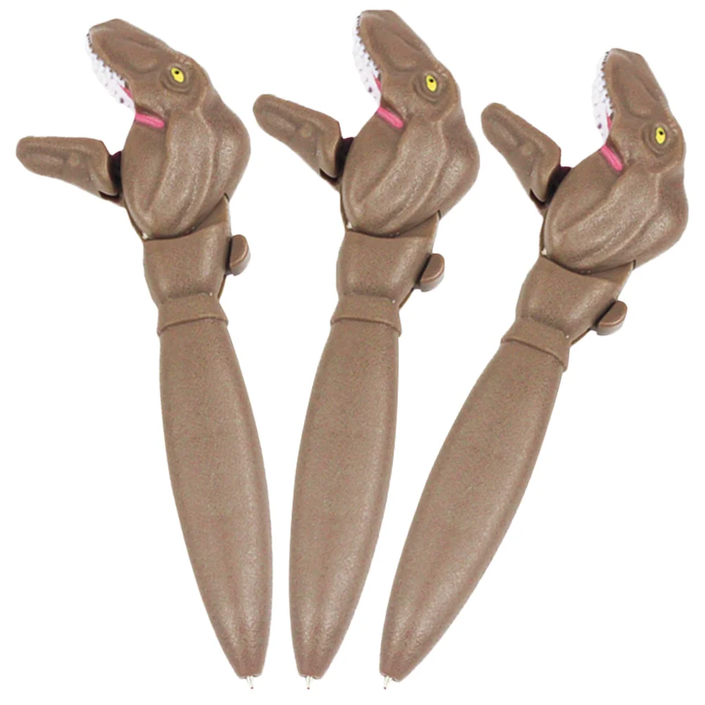 

3 Pcs Dinosaur Pen Writing Pens for Women Smooth Signing Ballpoint Abs Unique Student Cute