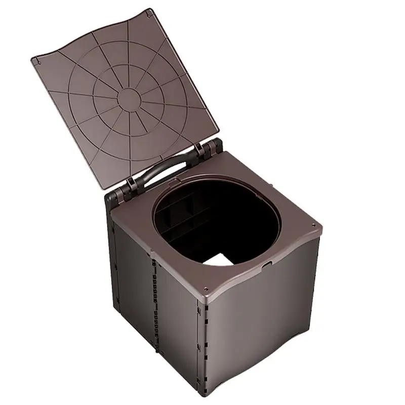 

Folding Camping Toilet Camping Toilet Outdoor Portable Outside Trash Can Elderly Bedside Toilet Potty Bucket For Road Trip