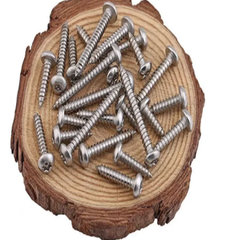 M2.9 M3.5 M3.9 M4.8 Stainless Steel Pin Six Lobe Torx Round Pan Tamper Proof Security Self Tapping Wood Screw