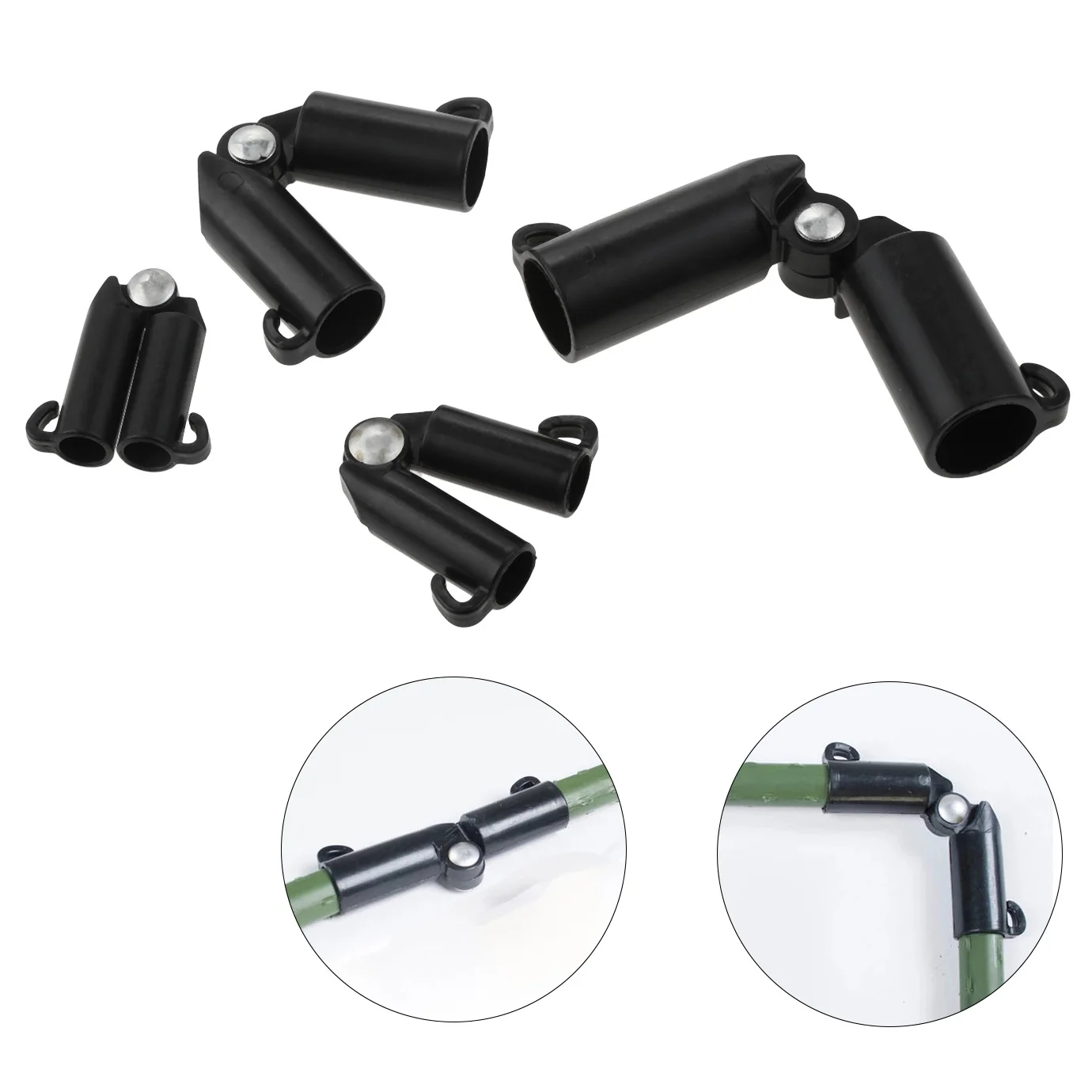 5Pcs B-type Fixed Socket Clamp Gardening Pillar Pole Support Forks Greenhouse Vegetable Bracket Climbing Plants Stake Connectors