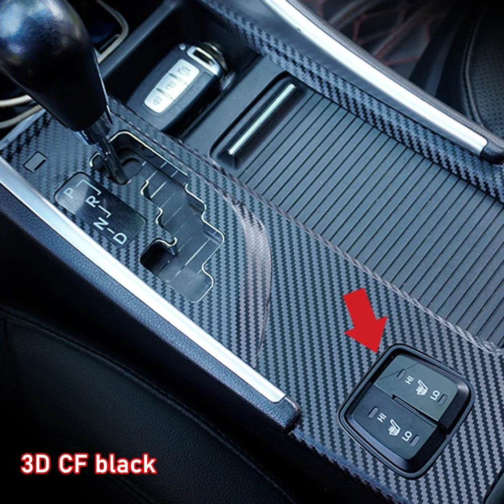 Car Interior Sticker Gear Box Protective Film For Hyundai sonata 8 2011-2014 Car Gear Panel Sticker Carbon Fiber Black