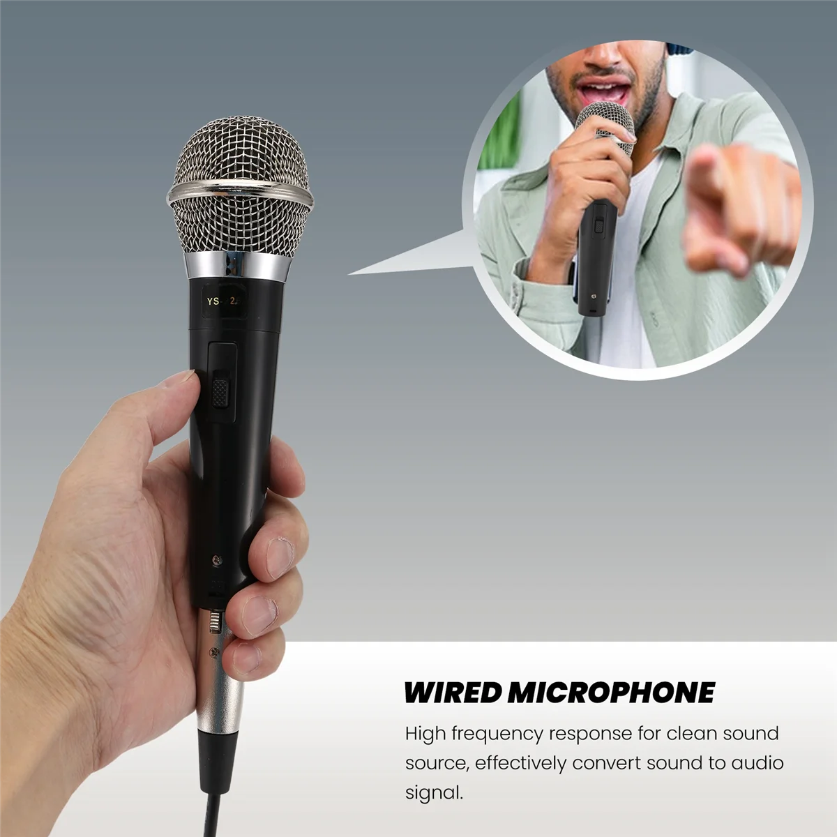 Karaoke Microphone MIC Handheld Dynamic Wired Dynamic Clear Voice_BSH