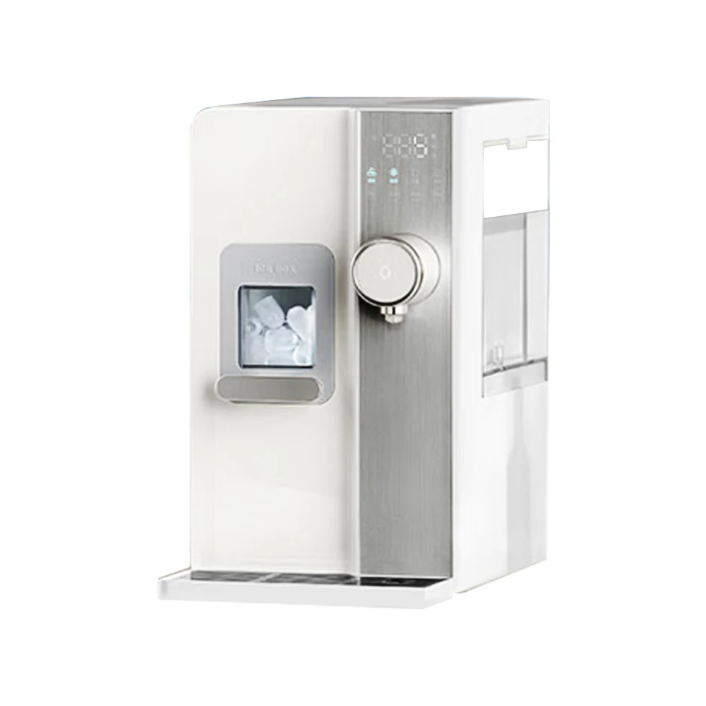 Commercial Ice Machine Countertop Ice Maker Steel Ice Cube Maker with Cool Water Dispenser for Office Automatic Water Dispenser