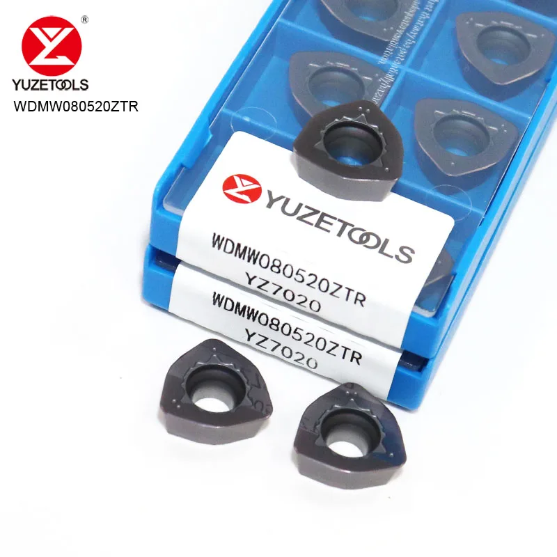 

YUZE CNC tool WDMW080520ZTR Single Face Cutter Carbide Fast Forward to Milling Inserts For SKS08 toolholder Stainless Steel Cast