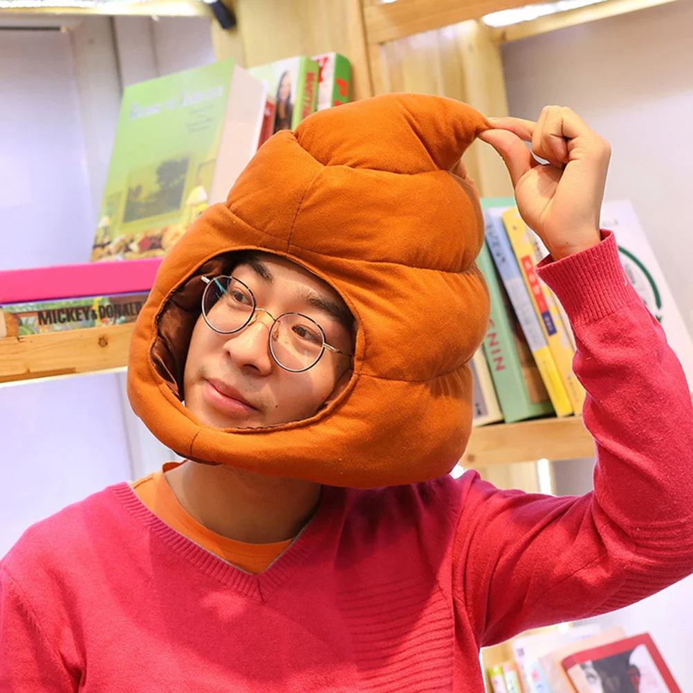 

1pc Funny Poop Hat Novelty Cap Cute Cosplay Party Hats for Kids Adults One Size Fits All 56-58cm Cartoon