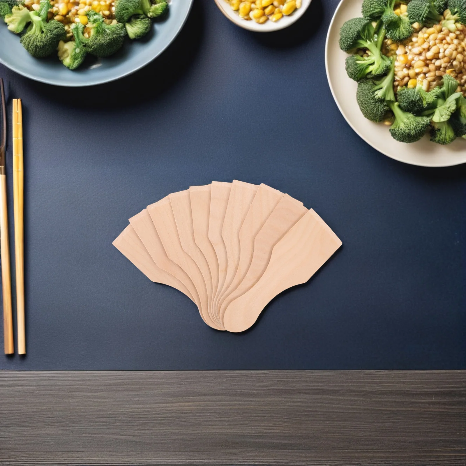 10 pz Mini Spatole di Legno Set Simulazione Strumenti di Cottura Finta Accessori di Cottura Spatola Per Torta di Riso Turner Legno