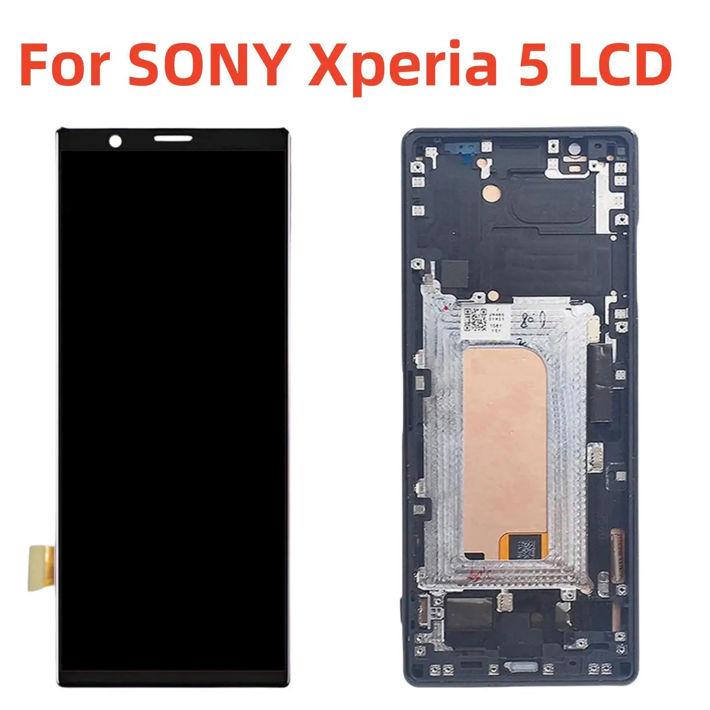 

Original LCD For SONY Xperia 5 LCD Display Touch Screen 6.1" Digitizer Assembly Replacement Parts X5 J8210 J8270 J9210 LCD+Frame