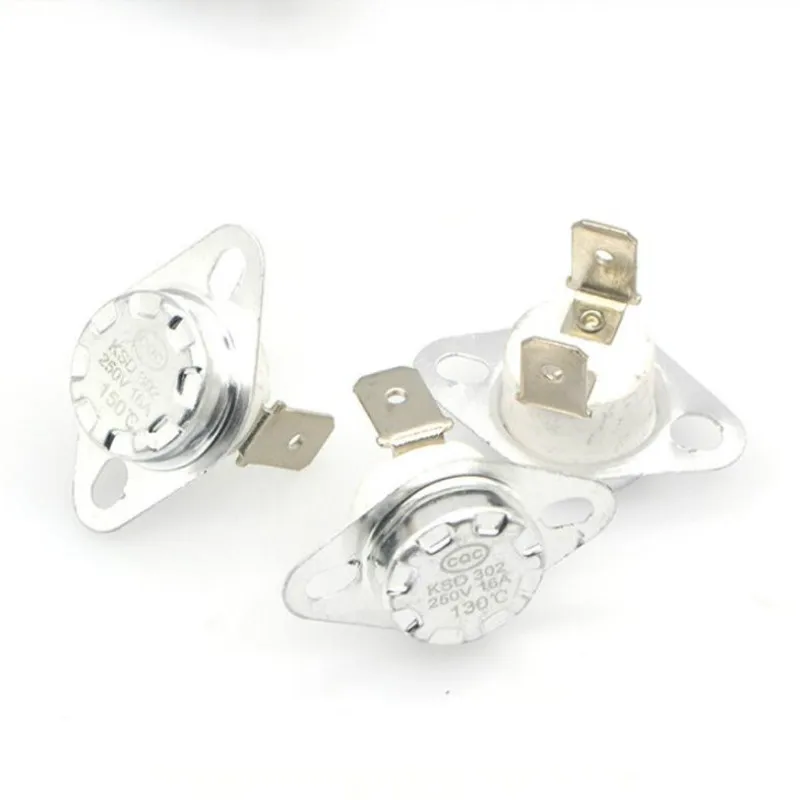 2Pcs KSD302 16A 250V 40-130 Degree Ceramic KSD302 Normally Closed Temperature Switch Thermostat 85 Degrees 90 C 45C