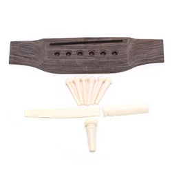 1 Set Professional Universal Acoustic Guitar Bridge + Bone Bridge Pins/Saddle/Nut Saddle Guitar Parts & Accessories