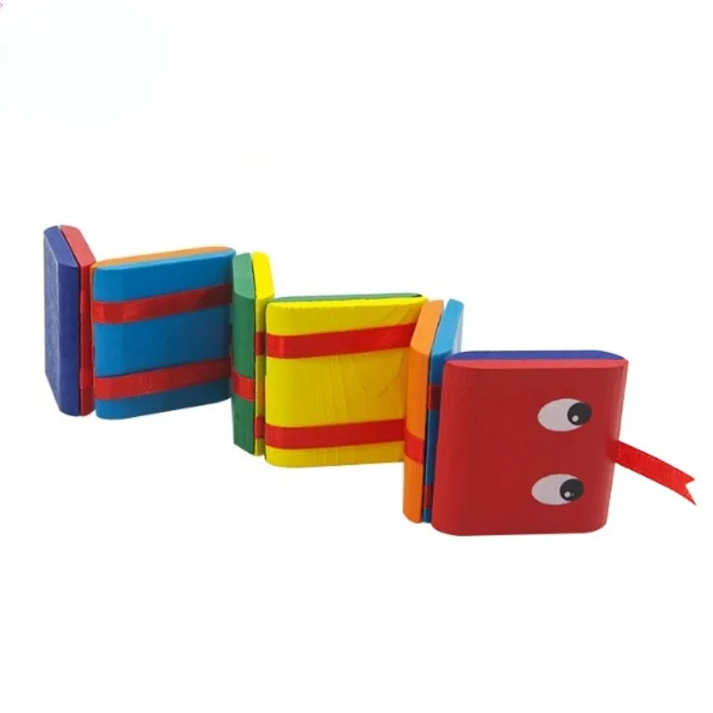 مكعبات ثعبان خشبية سحرية لانهائية قابلة للطي لعبة ألغاز قابلة للطي للأطفال خدع سحرية ساحرة سهلة القيام بها دعائم سحرية