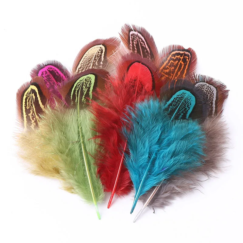 50Pcs Guinea Fowl Feathers 3-8 CM Decoration for Craft Party Dress Clothes Sewing Needlework Jewelry Accessory Crafts Plume