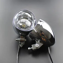 12V Bulb SpotLight Motorcycle Bullet Driving Passing Spot Fog Lamp Headlight For Harley Honda Yamaha Suzuki Kawasaki