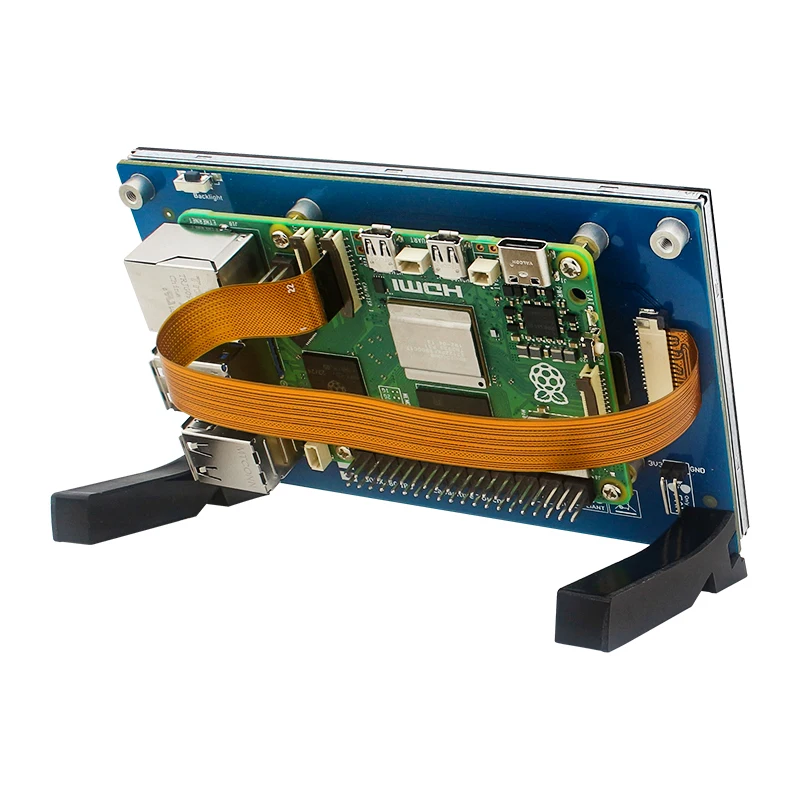 Imagem -03 - Raspberry pi Dsi Lcd Capacitivo Touch Screen Display Monitor com Suporte 800x480 Mipi 4b 3b Mais 3b