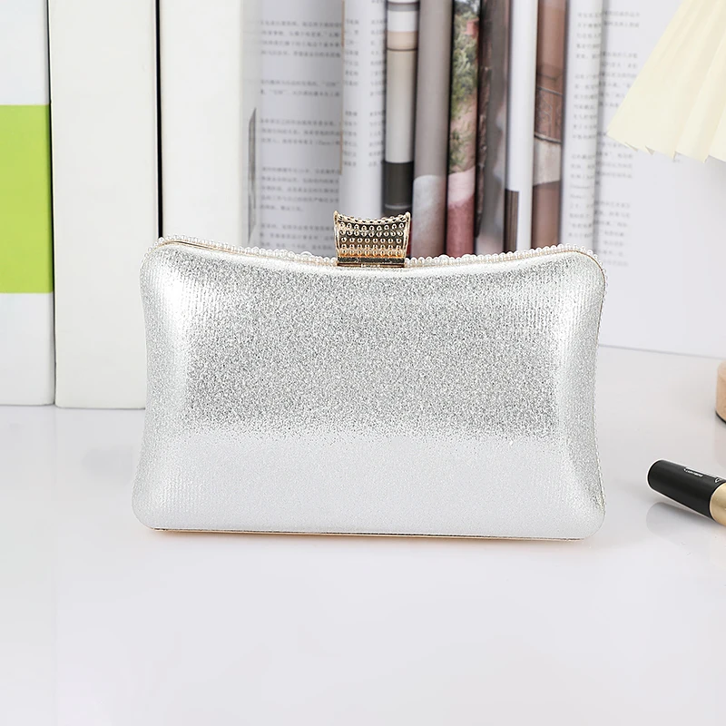 New Style Party Evening Bag Ladies Beaded Purse Elegant Women One Shoulder Crossbody Clutch Pearl Beaded Bag