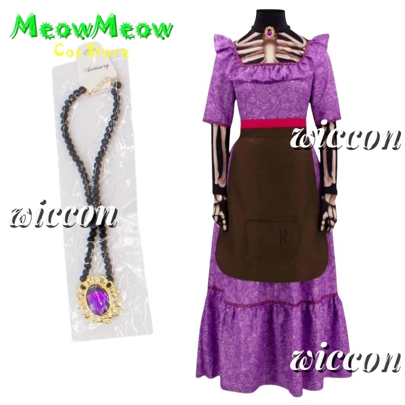 Movie CoCo Mama Imelda Costume Cosplay Girls Music Dreaming Around Halloween Family Party Fancy Purple Dress for Women