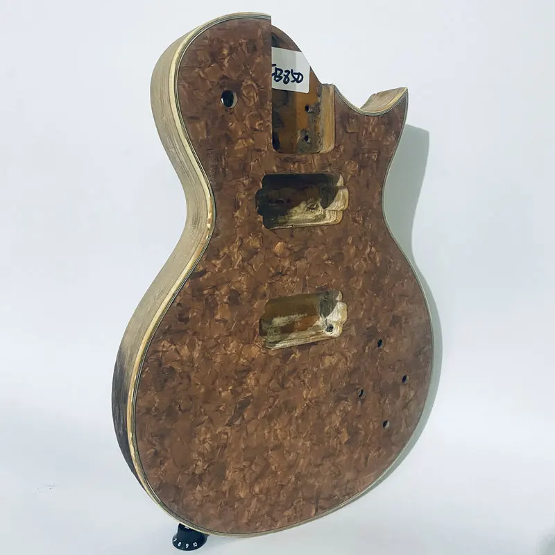 FB850 Custom Electric Guitar Unfinished Guitar Body ABS+Solid Basswood with 2 Humbucker Pickups Custom Bridges for DIY