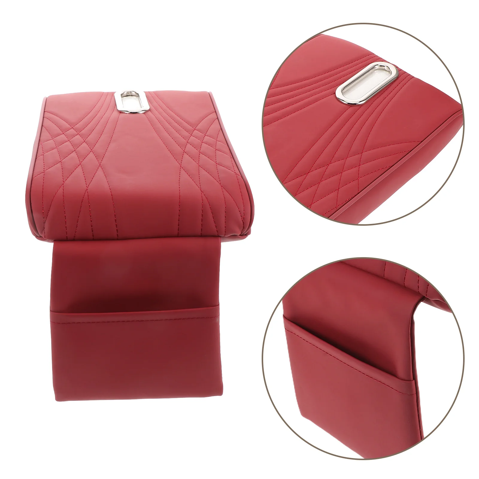

Car Console Armrest Cover With Tissue Holder Universal Waterproof Pu Seat Box Cushion Storage Organizer For Most