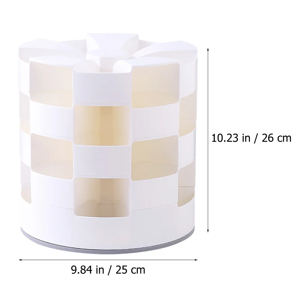 

Hair Accessories Storage Box White Durable Rotatable Multi-Grids Organizer Large Capacity Jewelry Case Kids Storage Case
