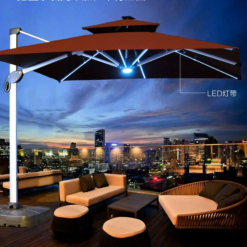 Villa al aire libre piscina sombrilla jardín patio protección contra la lluvia paraguas romano ocio comercial al aire libre