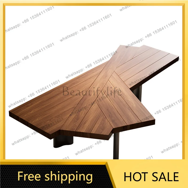 PG antique solid wood desk designer creative office reception negotiation table