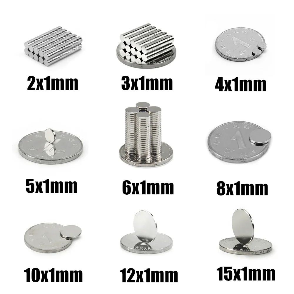 2x1,3x1,4x1,5x1,6x1,8x1,10x1,12x1,15x1mm imans Magnet kulkas untuk DIY Office.