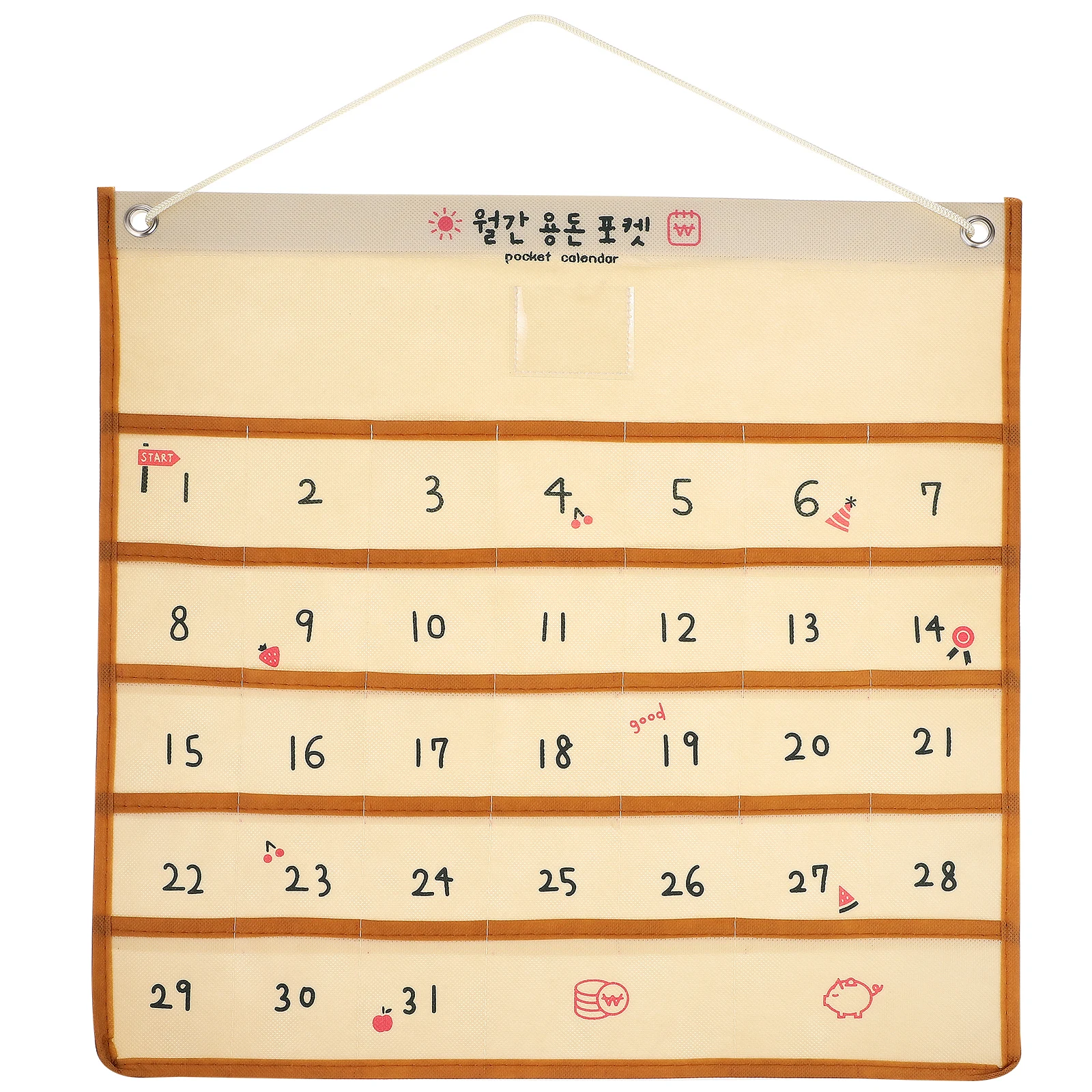 

Calendar Wall Pocket Multipurpose Nonwoven Fabric Hanging Storage Bag Organizer Home Organization Daily Use Wall Mount Organizer