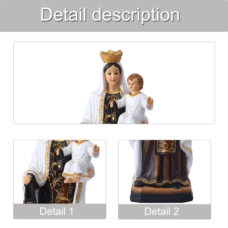 

Religious Resin Marys And Baby Figure Table Art For Homes Church Decors D5BD