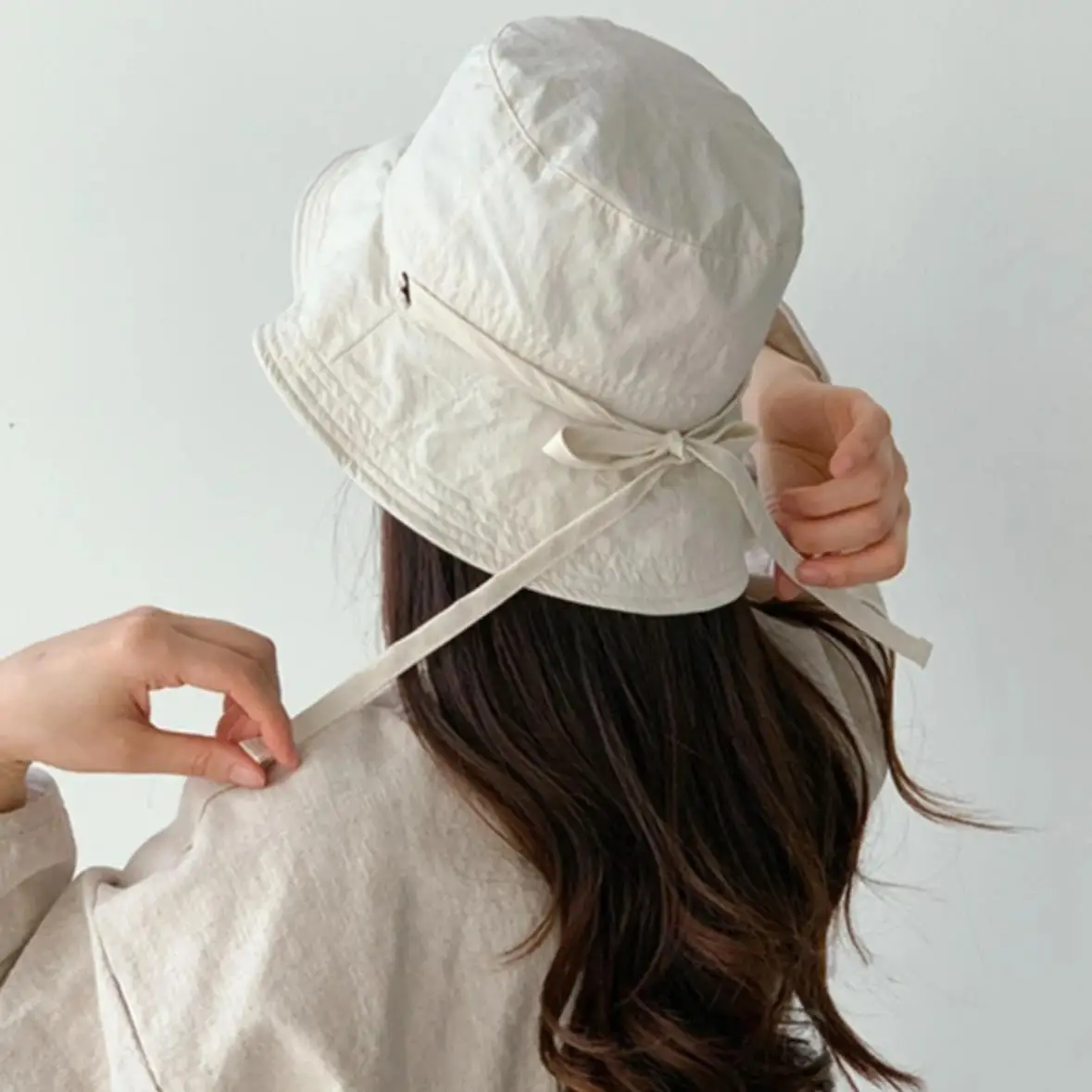 اليابانية الرباط محلية الصنع DIY اليدوية قبعة قبعة بحافة المرأة الصيف التجفيف السريع خفيفة الوزن واقية من الشمس قناع حوض قبعة