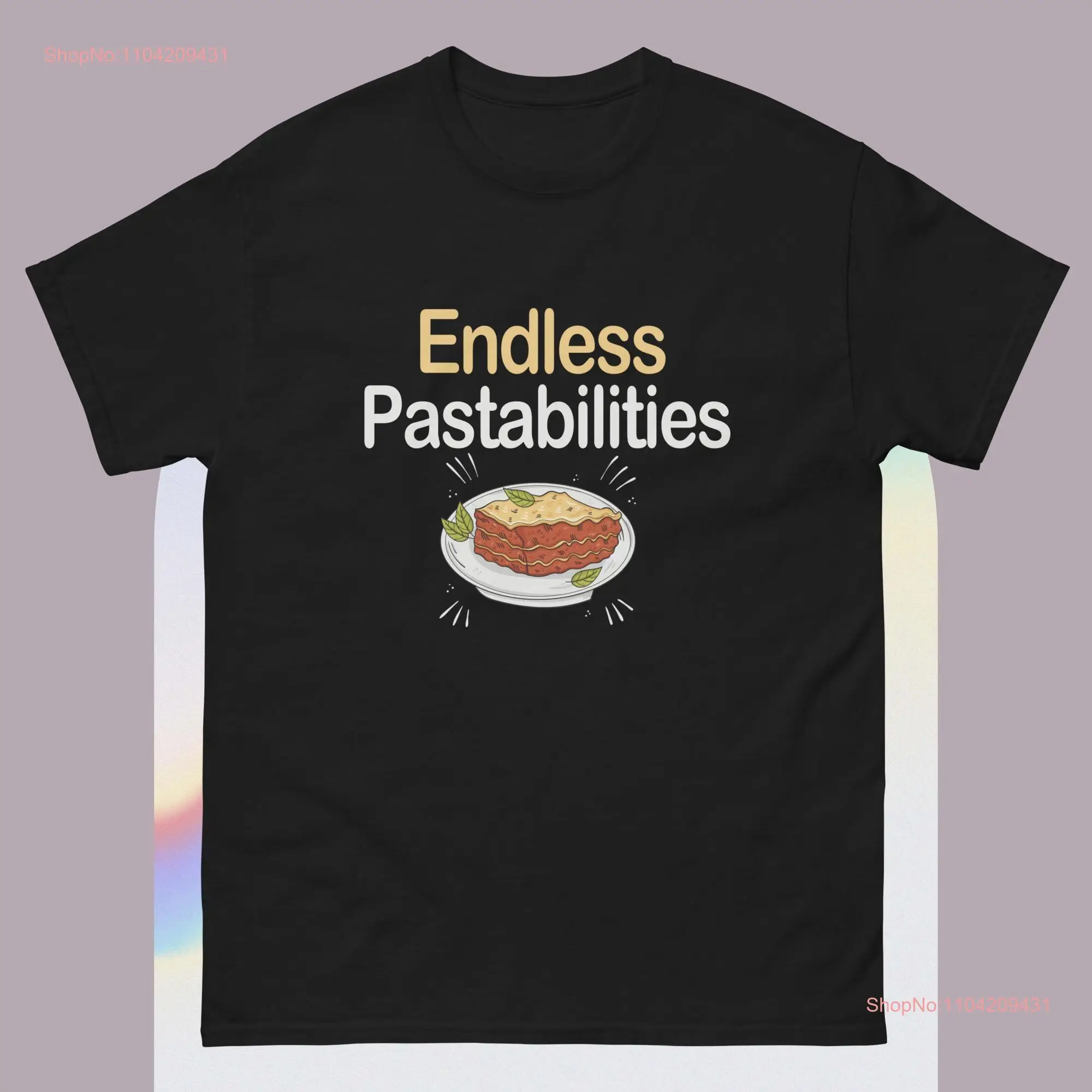 Endless Pastabilities Pasta Party T Shirt long or short sleeves