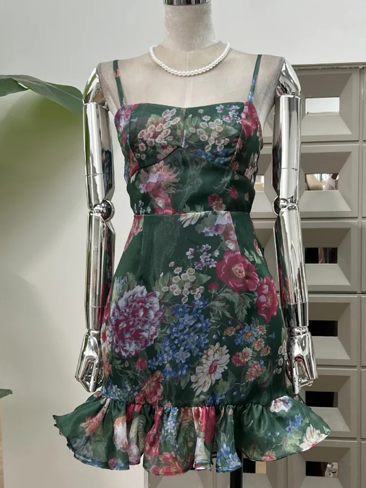 DFDG Bow Organza Elegancka, temperamentna spódnica na ramiączkach Warstwowa spódnica z ciasta dla kobiet Wiosna i lato Nowa kolekcja 2024