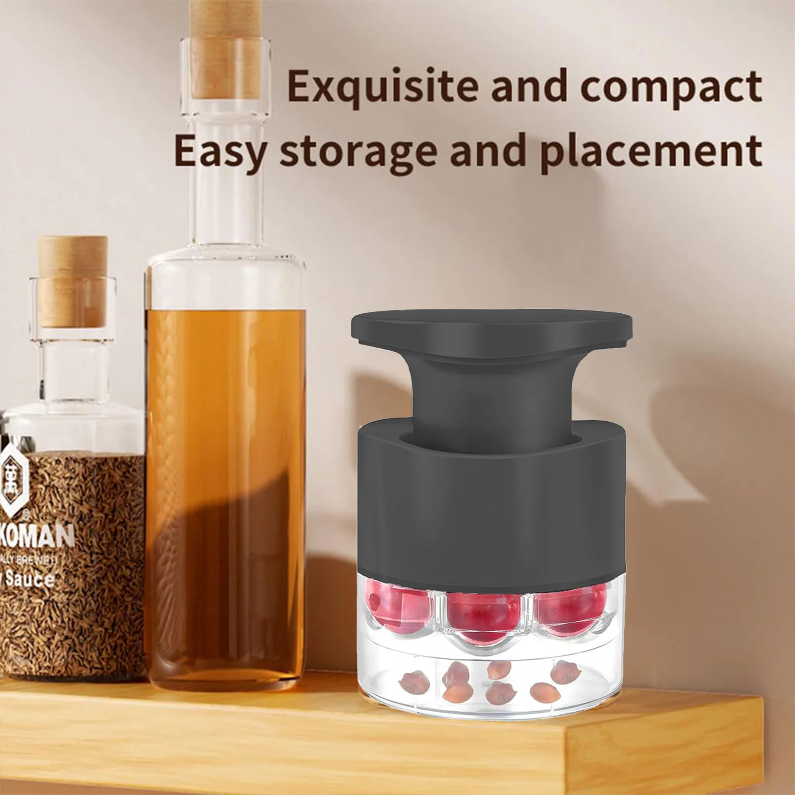 Cherry Pitters Core Remover Ergonomic Press-Release Mechanism for Home Kitchens Camping Trips