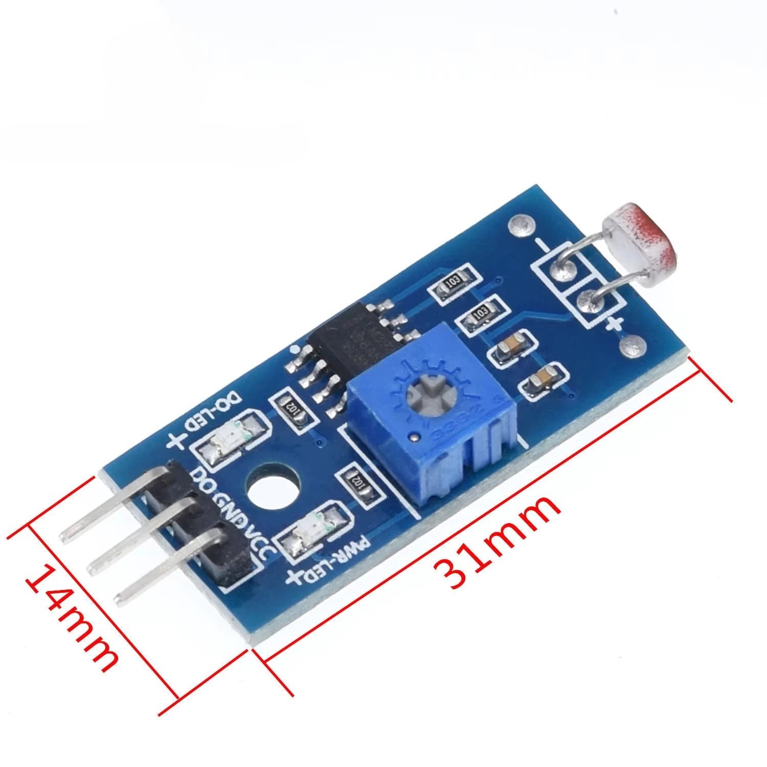1/3 photosensitive brightness resistance sensor module LM393 3-wire system