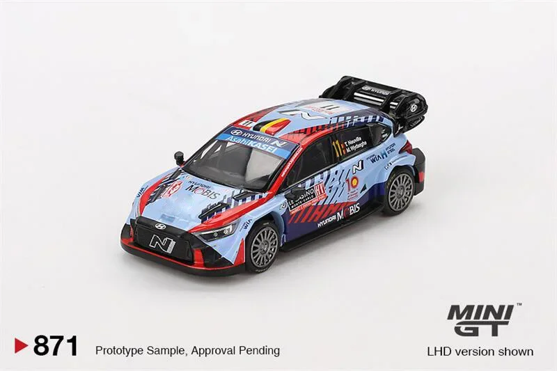 

(Предзаказ) MINI GT 1:64 Hyundai i20 N Rally1 Hybrid # Литая под давлением модель автомобиля с левым рулем 11 2024,