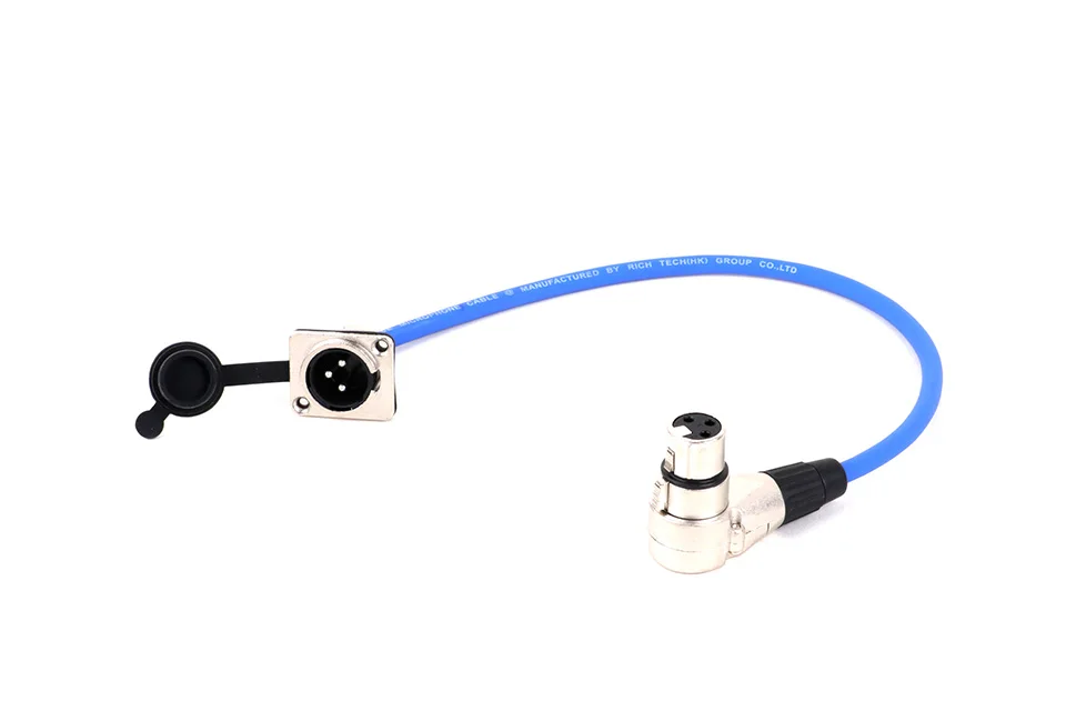 Xlr-Kabel 3-polige d-Typ xlr-Stecker halterung an 3-poliger xlr-rechtwinkliger Buchse, mehrfarbiges Kabel für Mikrofon mischer 0,3-15m – Detail 7