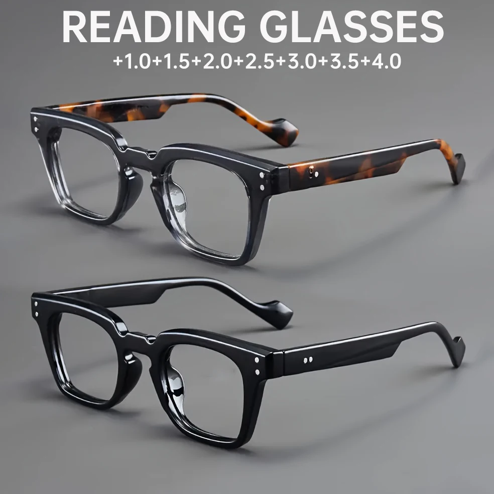 Gafas de lectura con bloqueo de luz azul para hombre y mujer, anteojos antideslumbrantes para presbicia, para ordenador, dioptrías de +0 a +4,0, 2 uds.