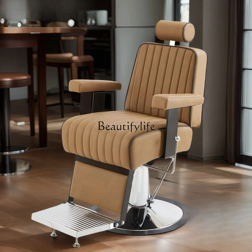

Hair chair Thickened beauty shaving and shaving chair can be reclined