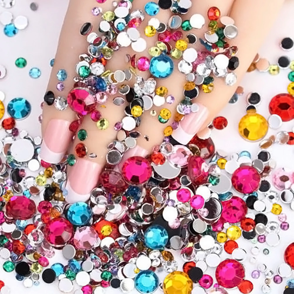

4000pcs Nail Art Rhinestones Decorations for Nails Home Cell Phone Case Invitation Card Body Art Acrylic Flat Drill