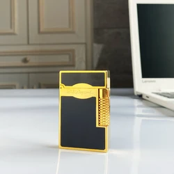 Windproof Lighter with Bright Sound for Men, Retro Cigarette Gift, Brass Shell, New