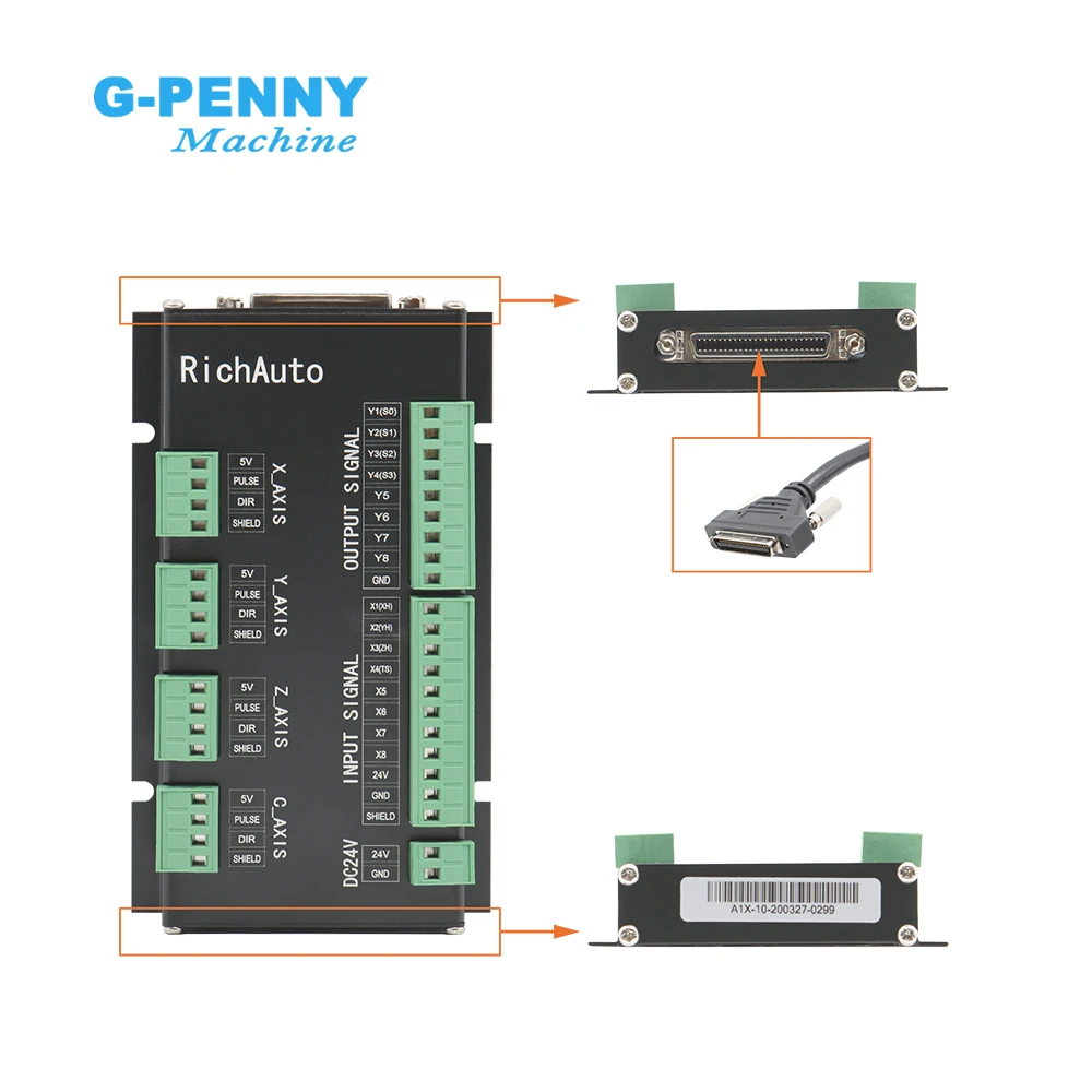 Gratis Verzending Richauto Dsp A12 Cnc Controller Originele 3 Axis Motion Controller Engels Versie Voor Cnc Router Machine