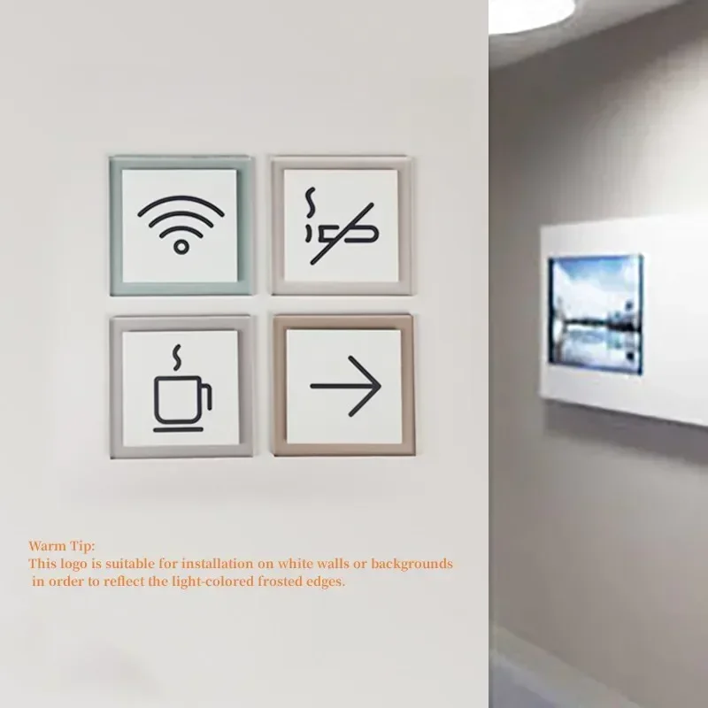 Warm Reminder Signage Morandi Style Wireless Wifi Restroom Non-smoking Showering Signage B&B Hotel Coffee Indicator Plaque